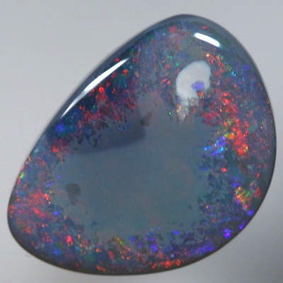 SOLID SEMI BLACK OPAL Sparkling fire surrounds black opal